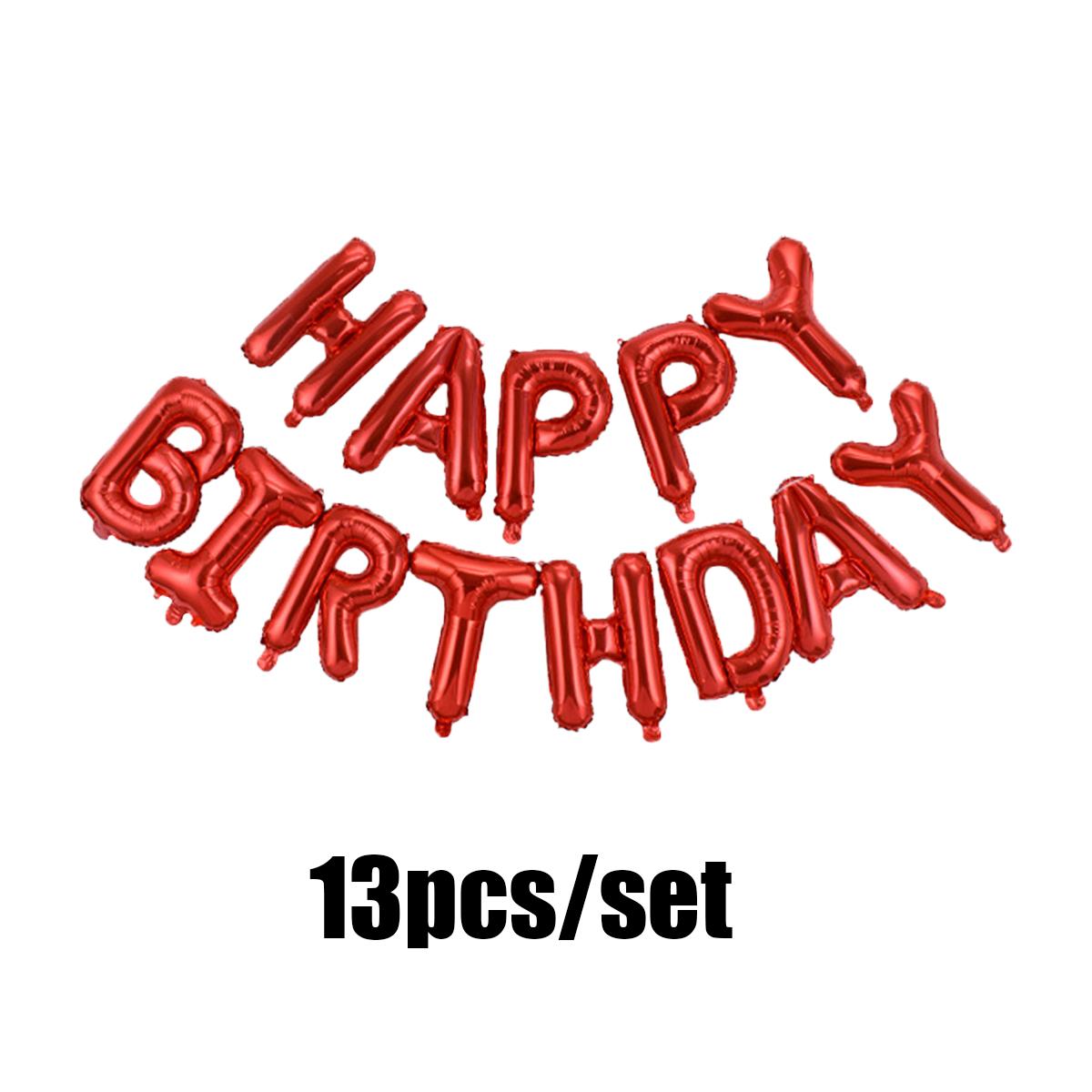 

Набор из 39 красных воздушных шаров с надписью «С Днем Рождения», романтическая сцена для вечеринки, принадлежности для украшения дня рождения Other