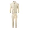 Men's Autumn Waffle Zipper Jacket & Casual Pants Set