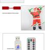 2m Cross-border Santa Claus LED Outdoor Ladder String Lights for Holiday Decoration