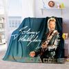 French legendary rock singer and actor Johnny Hallyday blanket soft home furnishing nap decoration four seasons warm Sherpa blanket U17