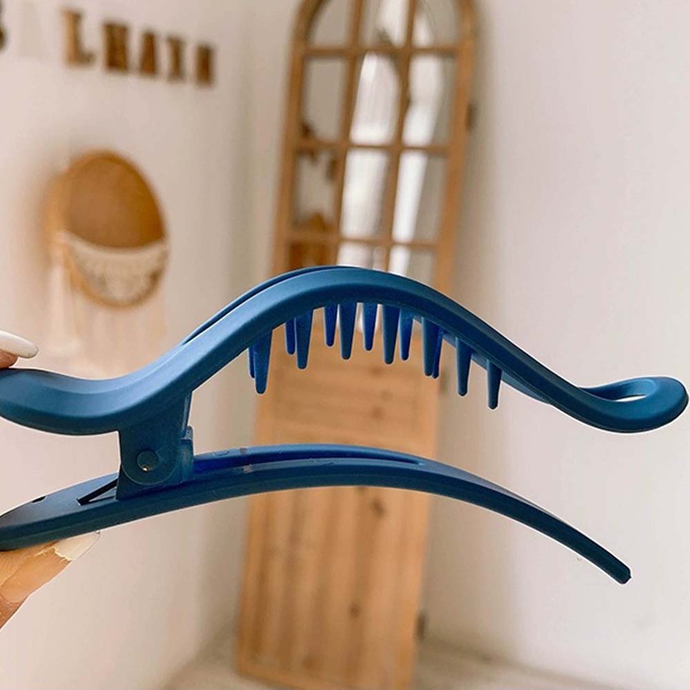 Wild Elegant Matte Girls Candy Color Seamless Hair Claw Face Wash Hairpin Duckbill Clip Plastic