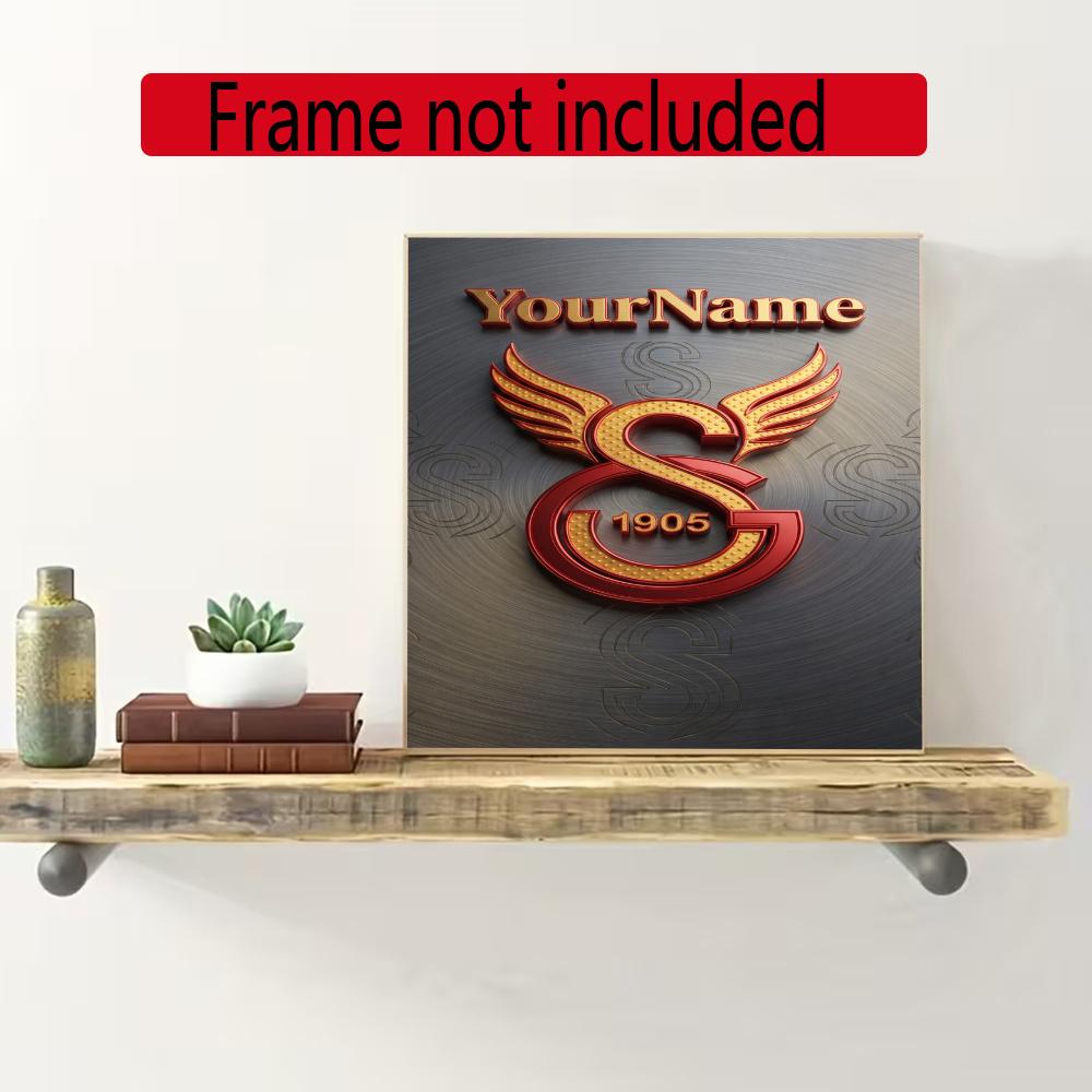 Galatasaray Customize Your Name Diamond Painting Round Diamond Rhinestones Mosaic Diamond Embroidery Wall Paintings Rhinestones Gift Frameless