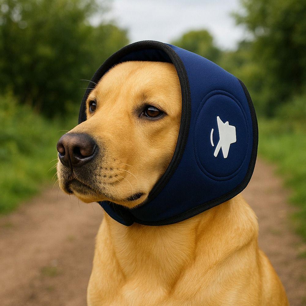 Noise Reduction Dog Calming Earmuff Breathable Adjustable Soothing Headcover Splash-proof Stress Relief Dog Ear Cover Sleep