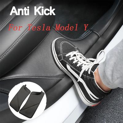 Für Tesla Model Y Hintere Türschwelle Schutz Verstecktes Pad Abdeckung Schutzleisten Schweller Stoßstange Leiste Auto Anti-Kick Pads 2024-2024