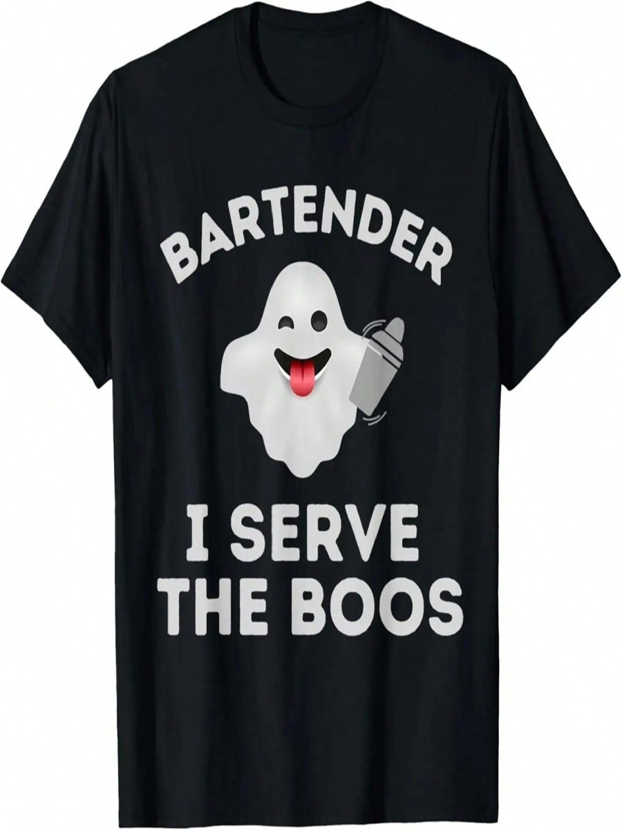 Bartender Halloween Shirt Bartender Ghost I Serve The Boos T-Shirt S разноцветный