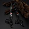 Napson 7.0-Inch Black Baked Paint Pet Hairdressing Scissors and Thinning Shears