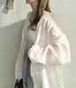 Japanese Korean Lace Chiffon Beach Top - Loose Airy Shirt