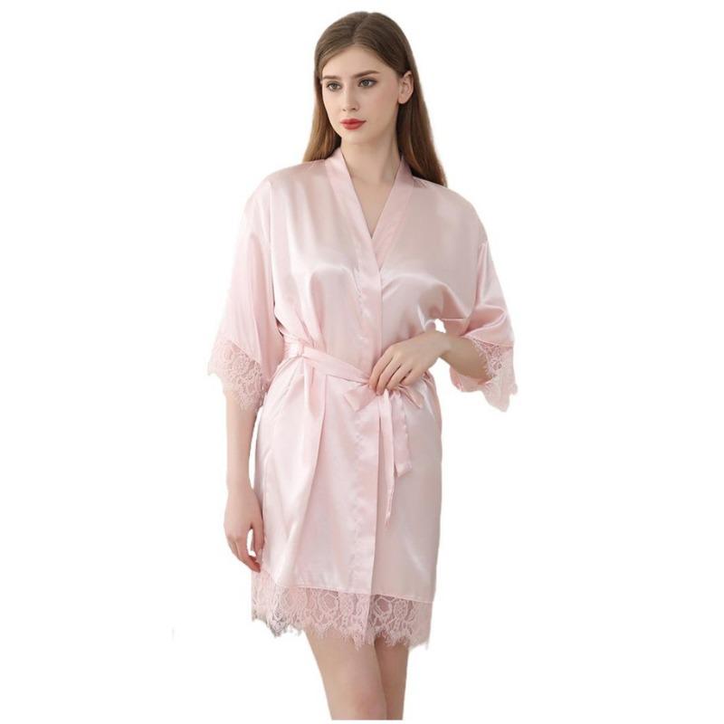 Plus Size Women's Summer Cardigan High Grade Lace Lace Pajamas