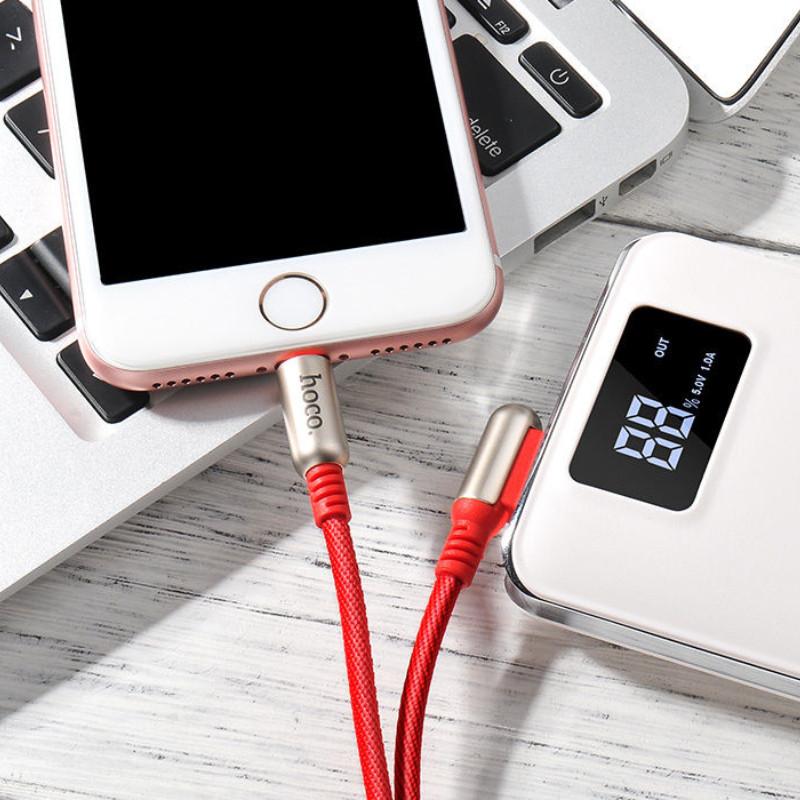 For 6s Iphone 7 Charging Cable Bent Lightning Connector Fast Reach Extended