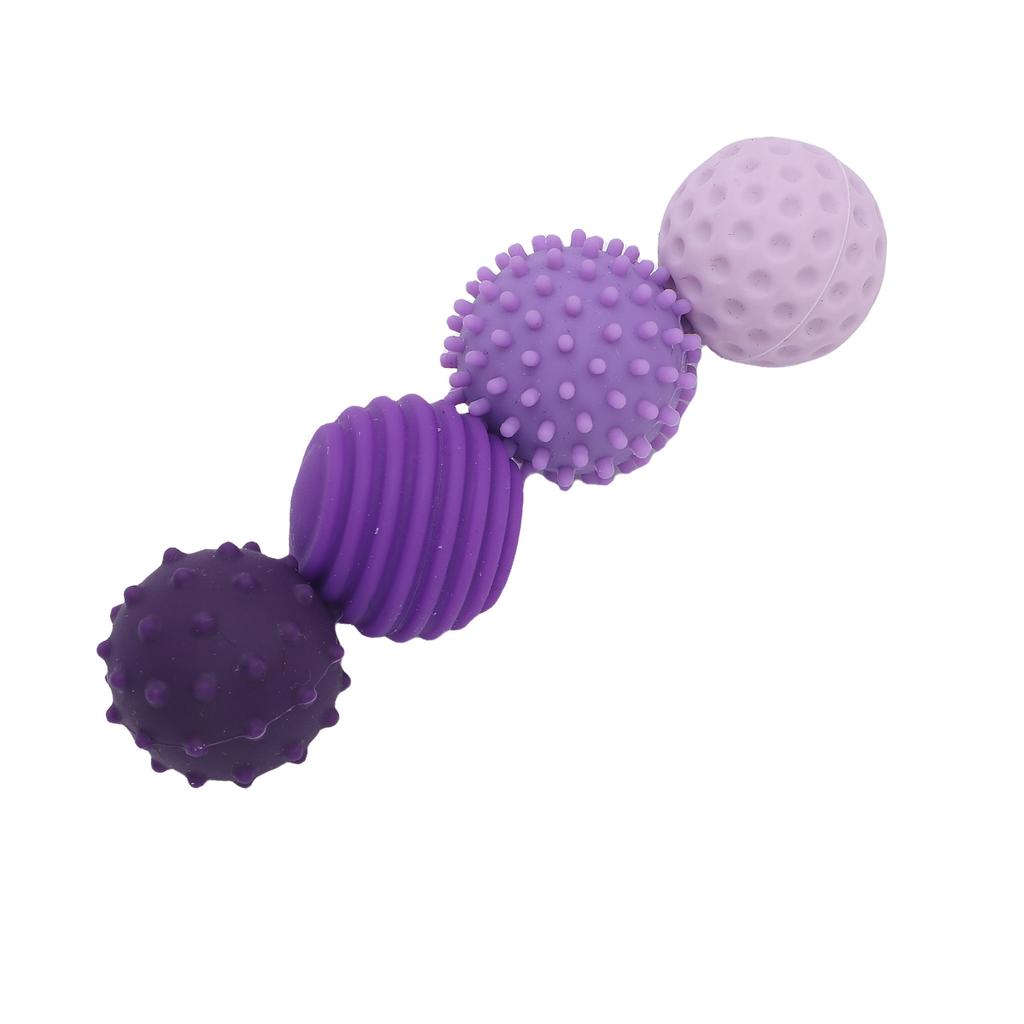 4pcs Silicone Textured Balls Stress Relief Sensory Silicone Ball Toys for Travel Work and Home