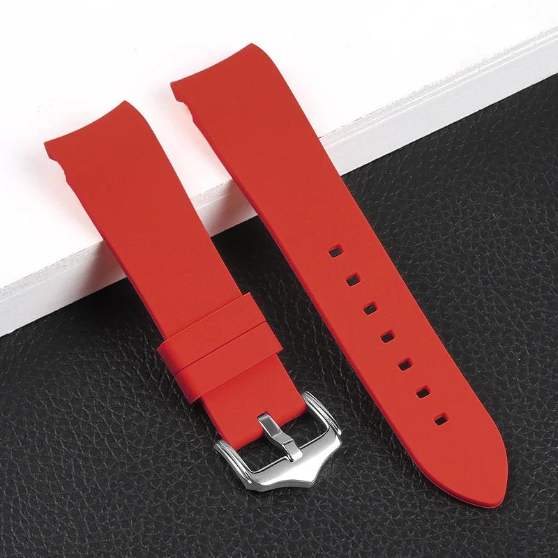 20mm 22mm Rubber Strap Curved End Silicone Watch Band for Seiko for Rolex Universal Bracelet High Quality Waterproof Wristband