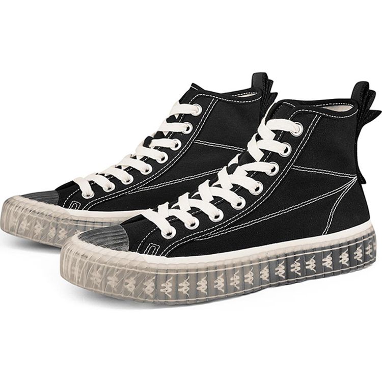 Kappa Logo High-Top Canvas Sneakers Women Sneakers Black K0A65VS66D-990