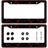 Neon Alien License Plate Frame 2 Pack UFO Outer Space Planet Galaxy Car Front License Plate Personalise License Plate Frames Rust-Proof Stainless