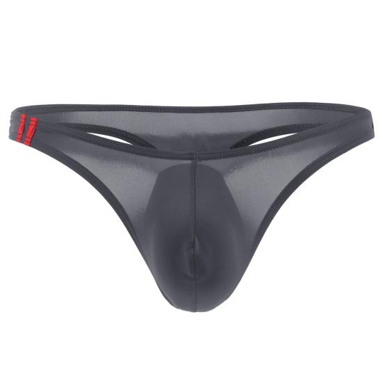 Breathable Seamless Ice Silk Men Briefs U Convex Low Waist Thong for Inside Wear