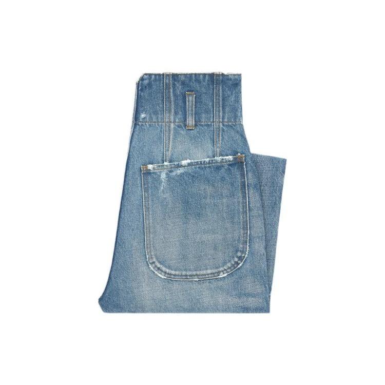 CELINE Jeans Women's Blue Moderate Wide Leg Pants 2N636079O-07FY