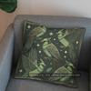 2D Green Birds With Gold Wings Patterned Cushion Pattern Cushion Cover Suitable For Sofa Bedroom Car Pillow Cover