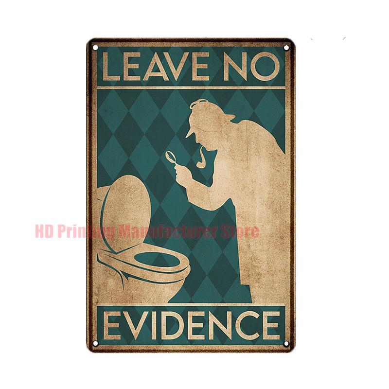 Toilet Wall Decoration Pub Vintage Metal Sign Home Funny Decor Toilet Tin Sign WC Lavatory Toilettes Wall Art Bathroom Restroom