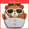 Kids Backpack With Cute Cartoon Sunglasses Bear Pattern Made Of Durable Nylon For Daily Use