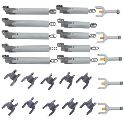 Os atuadores lineares TEESE 5 conjuntos são compatíveis com peças LEGO Technic, conectores de pino de eixo e peças de reposição para caminhões de carros MOC