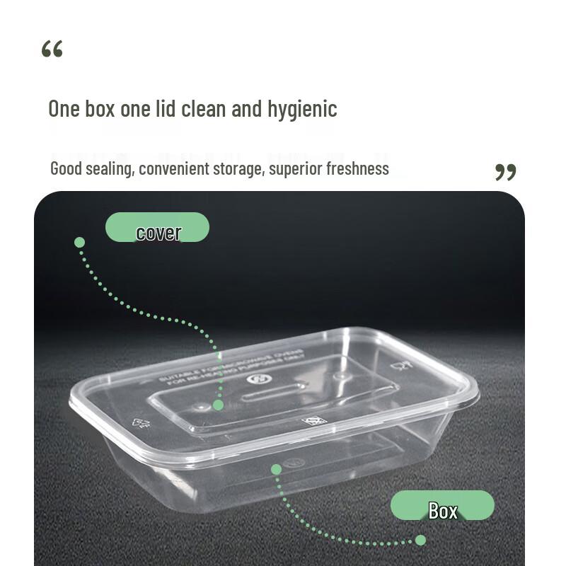 500ml Disposable Rectangular Food Containers