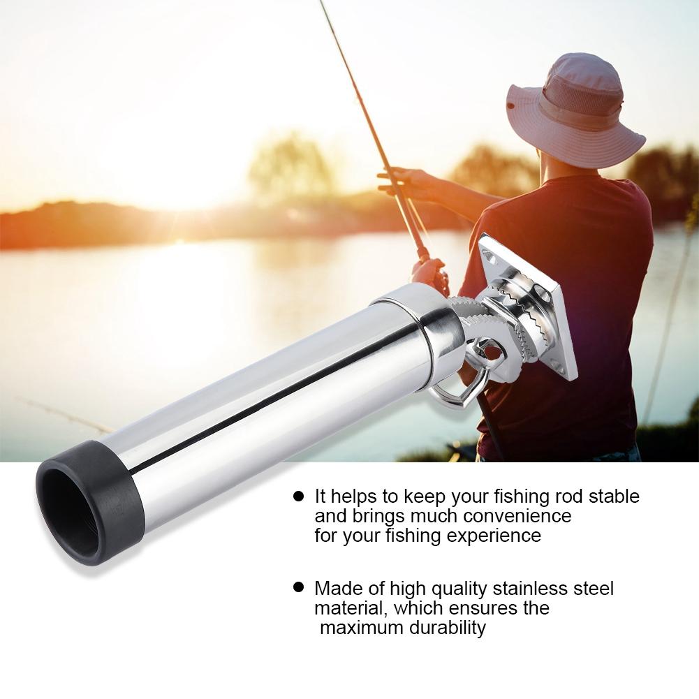 Stainless Steel 360 Degrees Rotation Marine Boat Fishing Rod Holder Rack Support Accessory