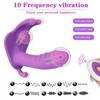 Fjernstyrt truse Dildo Vibrator Bærbar Sommerfugl Anal Vibrator Vaginal Anus Stimulator For Kvinnelig Onani Sexleketøy