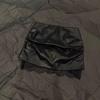 2025 Herbst/Winter Sexy Spitze & PU-Leder Patchwork Rüschen Minirock