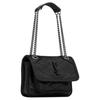 Saint Laurent Niki V Stepp-Leder Mini-Handtasche Mit Magnetverschluss Damen Handtaschen Schwarz 823951-0EN04-1000