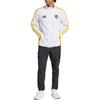 Adidas Los Angeles Galaxy 25-26 Anthem Retro Color Block Striped Reversible Jacket Men jackets White JE5636