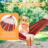 Large Canvas Hammock Portable Outdoor Thickened Camping Hammock with Storage Bag Soft Breathable Travel Swing Chair Hanging Bed