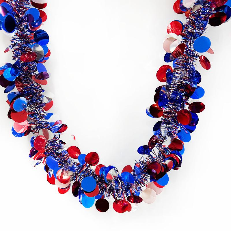 

Набор шерстяных полосок и лент ко Дню независимости Америки: Красные, белые, синие полоски, звездные круги и подвески 1.5m