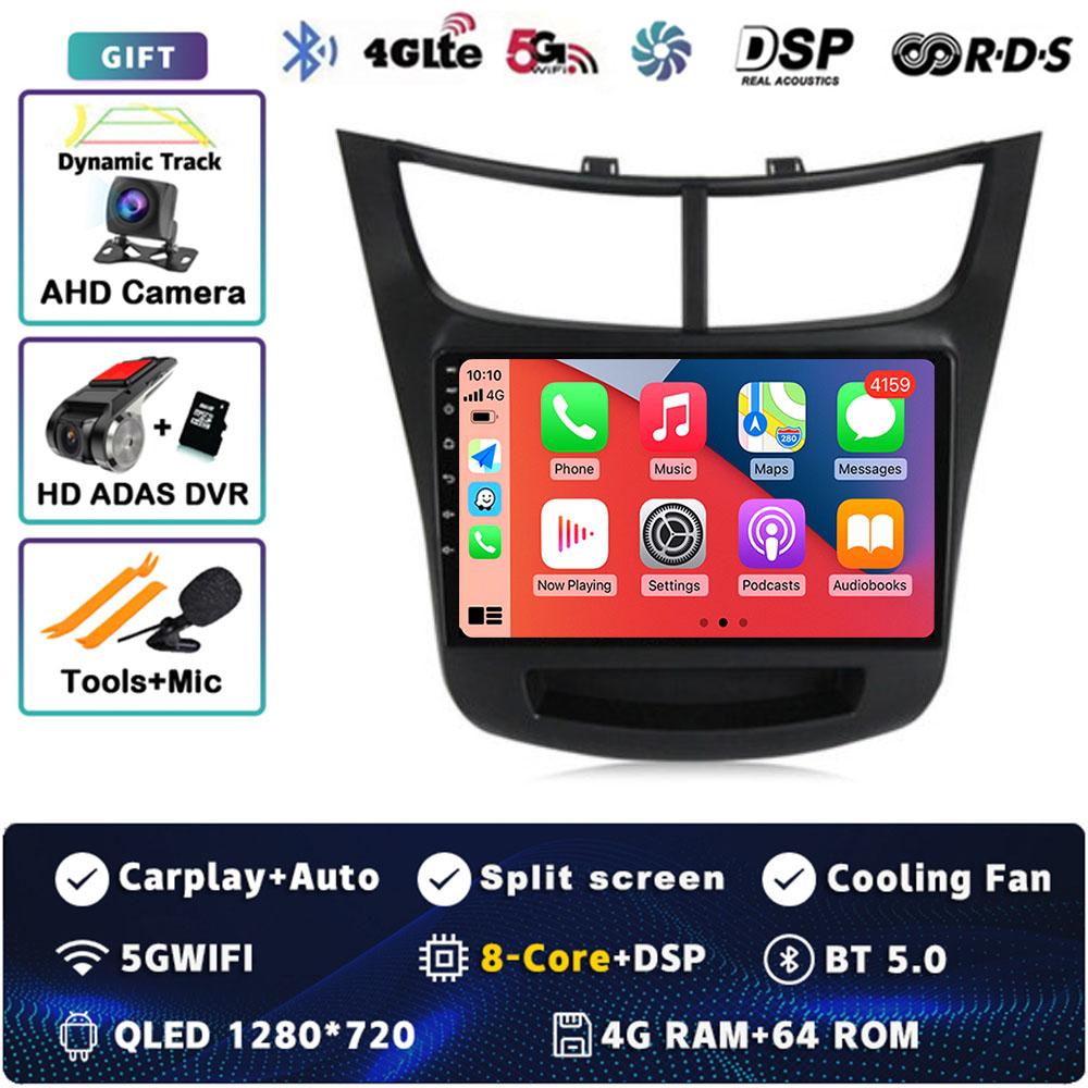Android 14 Carplay Auto For Chevrolet Sail Aveo 2015-2019 Car Radio 4G WIFI Navigation Player Multimedia Srereo Video 360 Camera