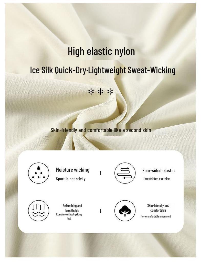 Dámský letní rychleschnoucí běžecký set 2025: Ledově hedvábné jógové kalhoty a volné tričko