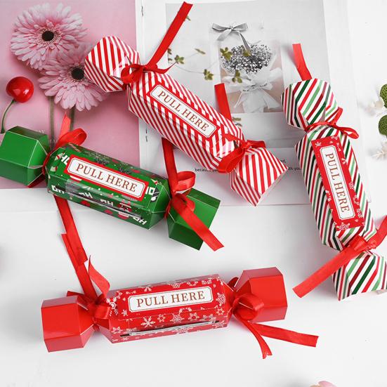 4 Pcs Candy Christmas Money Pull Pouch Surprise Pull Out Money Gift Holders for Cash DIY Christmas Party Money Box for Kids Adults