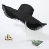 Cappello da Sole Estivo Pieghevole a Tesa Larga da Viaggio per Spiaggia Cappello Floppy Casual in Paglia
