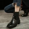 Fashion Black Women's Sock Ankle Boots Autumn Winter Booties Elegant with Medium Heels Female Short Shoes Warm Comfortable Goth Footwear