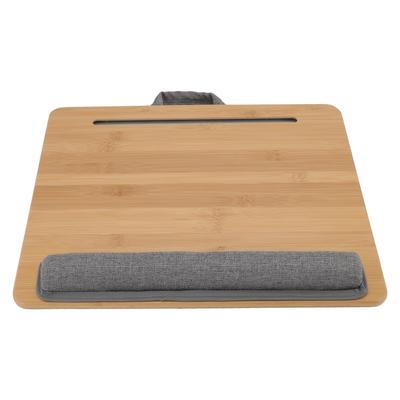 Laptop-Tisch Multifunktional Bambus Schoßtisch Betttablett mit Kissen zum Lesen Schreiben Spielen
