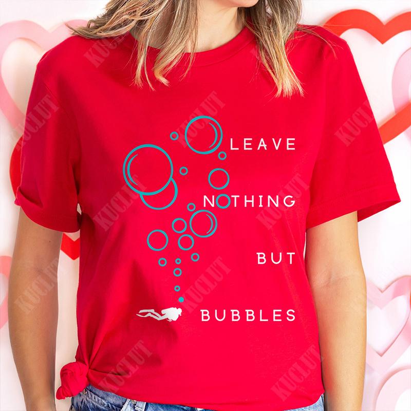 Divertente Stampa Grafica Subacqueo T Shirt Subacqueo Top Moda Girocollo Manica Corta Taglie Forti Donna T-Shirt