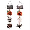 Halloween front door hanging pumpkin witch ghost flag logo Halloween home haunted house door decoration scene arrangement