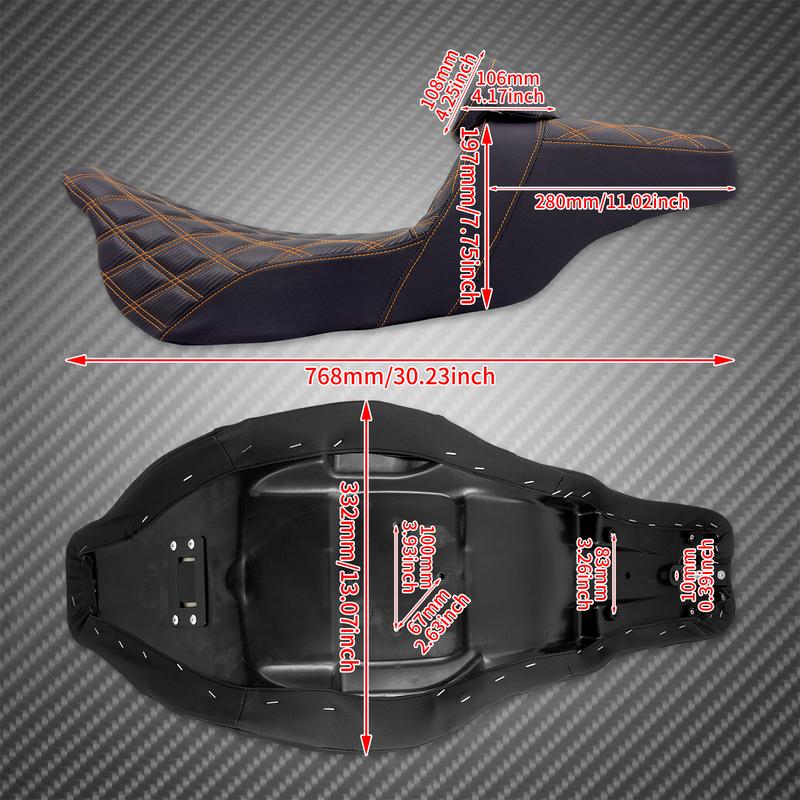 Motorcycle Driver Passenger Seat For Harley Touring Road King Street Glide FLHR FLHX 2009-24 Two Up Front Rear Cushion Backrest