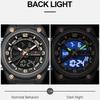 NAVIFORCE Original Men Quartz Watch Calendar Date LCD Display Luminous Pointer Silicone Strap Waterproof 30m Men Casual Fashion Watch NF9265