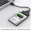 SATA To USB 3.0 Adapter Cable for 2.5 Inch Hard Drive HDD/SSD Data Transfer, External Hard Drive Converter Support UASP (Black)