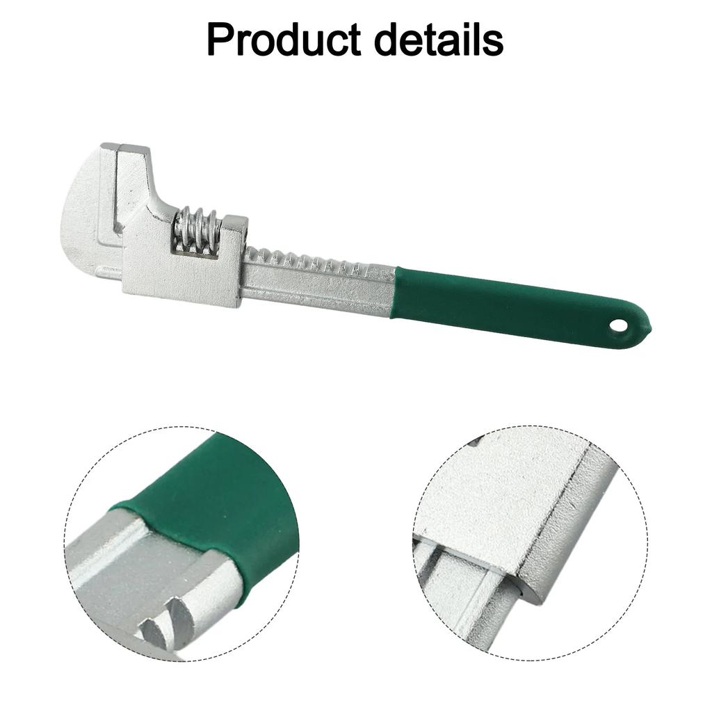 Bathroom Wrench Adjustable Wrench Bathroom Fixtures 9.8 Cm Opening Width Anti-slip Handle Chrome Vanadium Steel