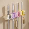 Wall Mounted Macaron Mop Clip Self Adhesive Broom Storage Clip Macaron Mop Holder  for Bathroom