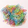 Colorful Plastic-Coated Paper Clips & Binder Clips - 28mm Office Desk Organizer