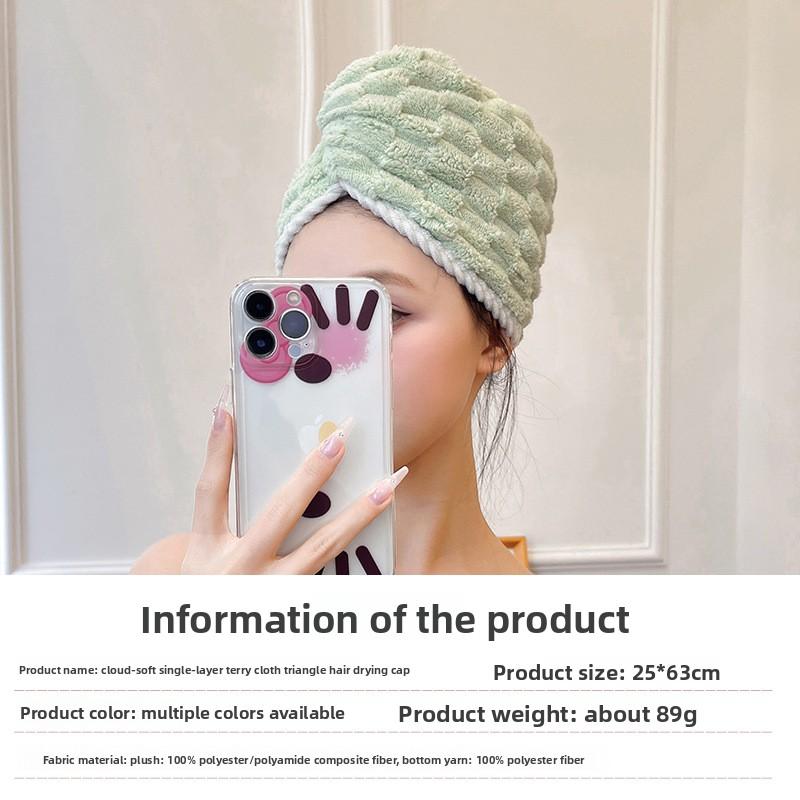 Thickened Edging Face-washing Headband for Makeup Application and Removal Absorbent Hair-drying Cap