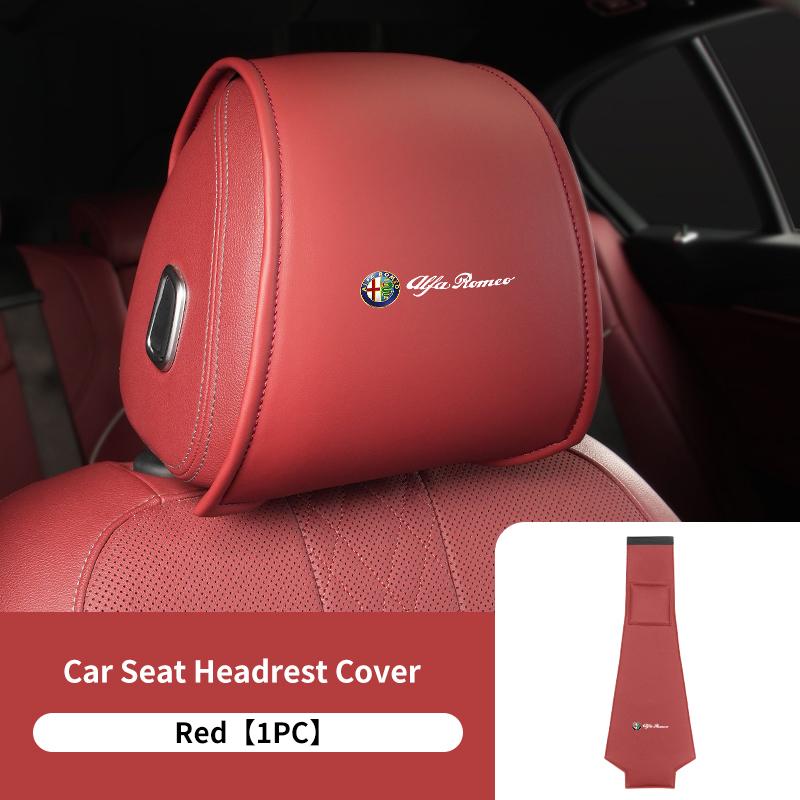 For Alfa Romeo Car Styling Headrest Case Anti-Dirty Dustproof Protective Cover GT Stelvio F1 Brera Volante Tonale Gloria Disco