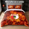 FC Augsburg FC Design Bett Bettwäsche-Set 1 Bettbezug + 2 Kissenbezüge Weich Atmungsaktiv Haushalt Bettwäsche