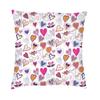 Custom Vintage Valentine Purple Hearts Pattern Throw Pillow Case Decor Home Nordic Cushion Cover Soft Pillowcase