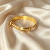 Starry Sky Gold Bracelet Women Solid Bangles Auspicious Chinese Retro National Style Hand Ring Push-Pull Adjustable